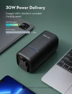 ⁦RAVPOWER 20000MAH AC POWERBANK AC80W PD30W BLACK⁩ - الصورة ⁦2⁩