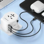 ⁦Powerology Universal Travel Adapter 2300W - White⁩ - الصورة ⁦6⁩